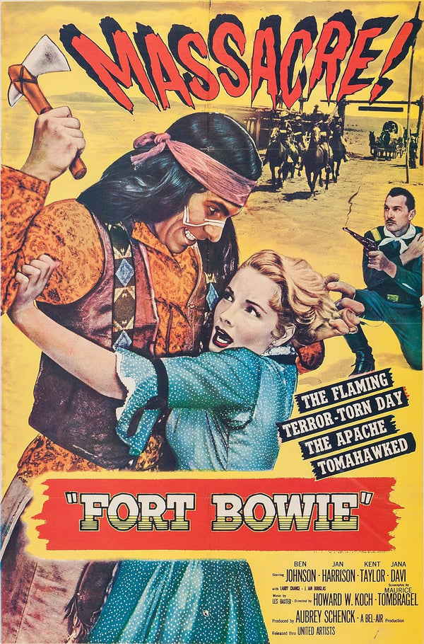 Fort Bowie (1958) Movie Poster – Drama Western Classic Movie Poster | Film Wall Art Print