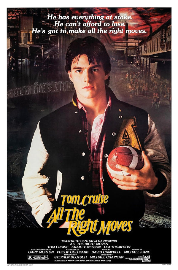 All The Right Moves (1983) – Drama, Romance, Sport Movie Movie Poster | Film Wall Art Print