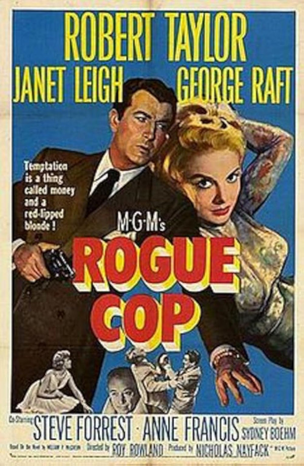 Rogue Cop (1954) - Dark Crime Drama & Film-Noir Thriller Movie Poster | Film Wall Art Print
