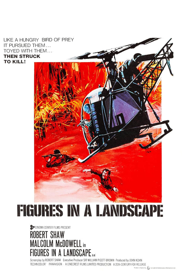 Figures in a Landscape (1970) - Action Thriller Movie Poster Movie Poster | Film Wall Art Print