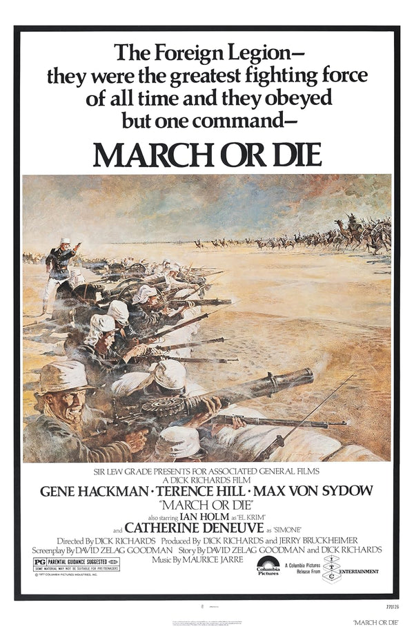 March or Die (1977) - Adventure, Drama, Romance Movie Poster Movie Poster | Film Wall Art Print