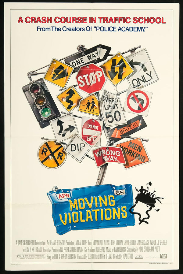Moving Violations (1985) – Hilarious Comedy Movie Poster Movie Poster | Film Wall Art Print