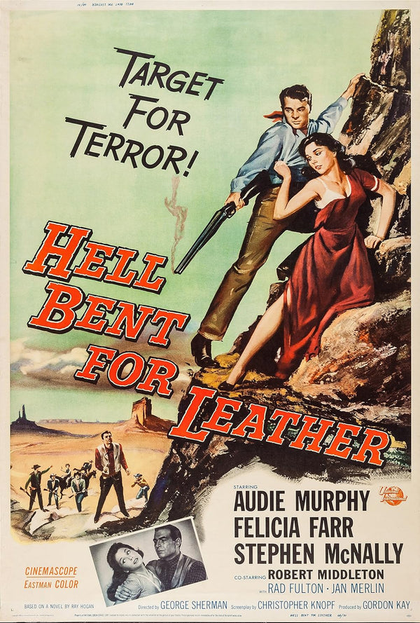 Hell Bent For Leather (1960) – Drama Western Movie Poster Movie Poster | Film Wall Art Print