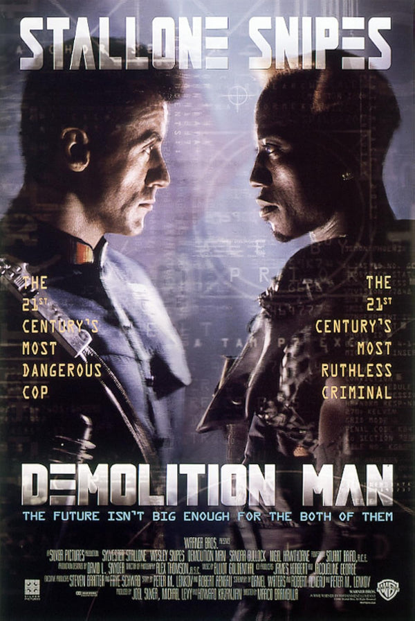 Demolition Man (1993) Movie Poster – Action, Sci-Fi Thriller Movie Poster | Film Wall Art Print