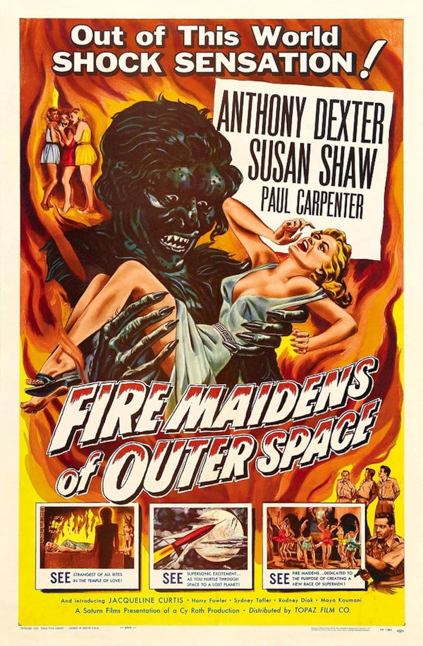 Fire Maidens of Outer Space (1956) Classic Sci-Fi Poster Movie Poster | Film Wall Art Print