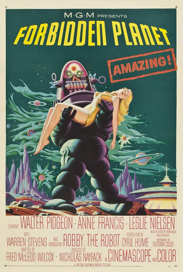 Forbidden Planet Movie Poster - Classic Sci-Fi Art Print Movie Poster | Film Wall Art Print