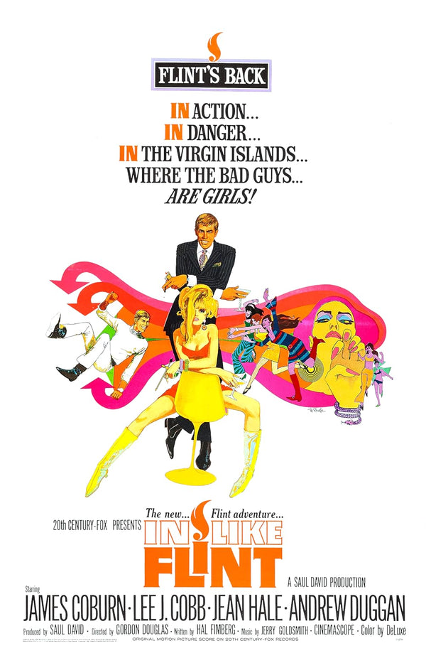 Our Man Flint & In Like Flint 1967 Action Adventure Comedy Poster Movie Poster | Film Wall Art Print
