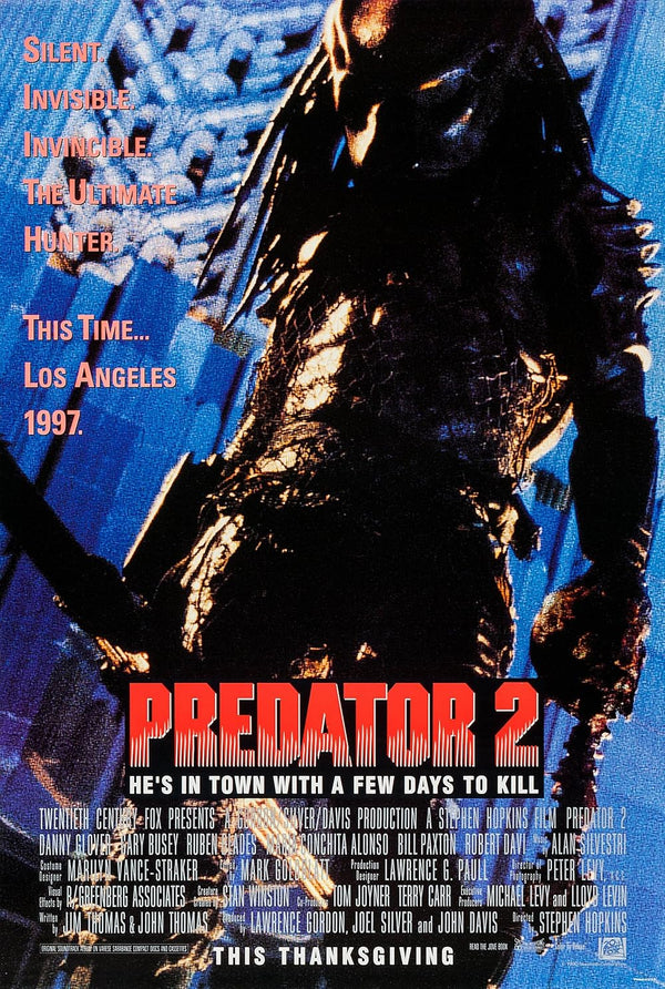 Predator 2 Movie Poster - Danny Glover vs Alien Hunter Movie Poster | Film Wall Art Print