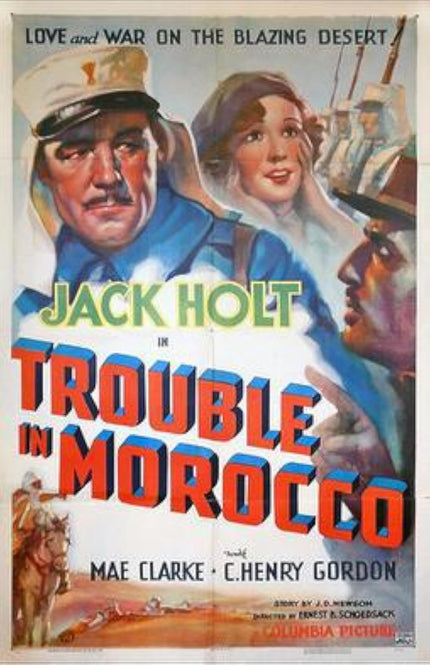 Trouble in Morocco (1937) – Action Adventure Classic Movie Poster Movie Poster | Film Wall Art Print