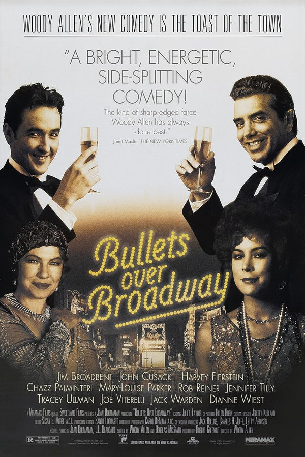 Bullets Over Broadway (1994) - Hilarious Comedy Crime Classic Movie Poster | Film Wall Art Print