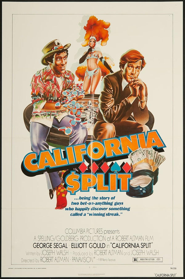 California Split (1974) - A Hilarious and Heartfelt Comedy-Drama Movie Poster | Film Wall Art Print