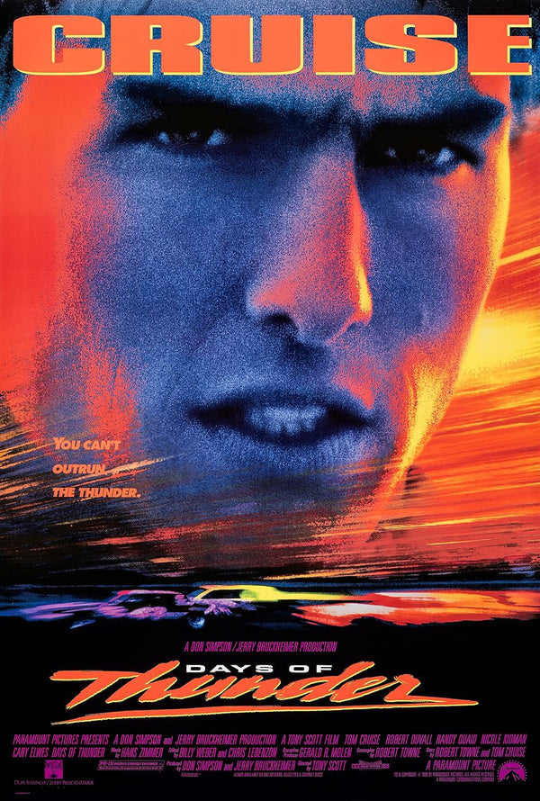 Days of Thunder Movie Poster - Tom Cruise Racing Film Movie Poster | Film Wall Art Print