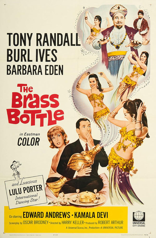 Brass Bottle (1964) – Hilarious Fantasy Comedy Movie Poster Movie Poster | Film Wall Art Print
