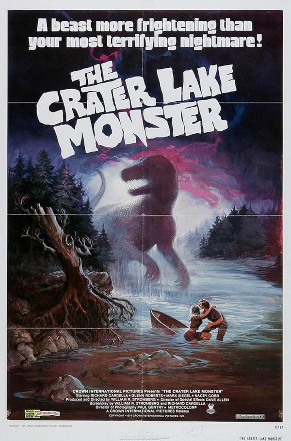 Crater Lake Monster (1977) Adventure Comedy Crime Classic Movie Poster | Film Wall Art Print
