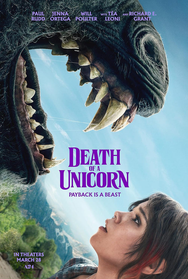 Death of a Unicorn (2025) - Hilarious Fantasy Horror Movie Poster Movie Poster | Film Wall Art Print