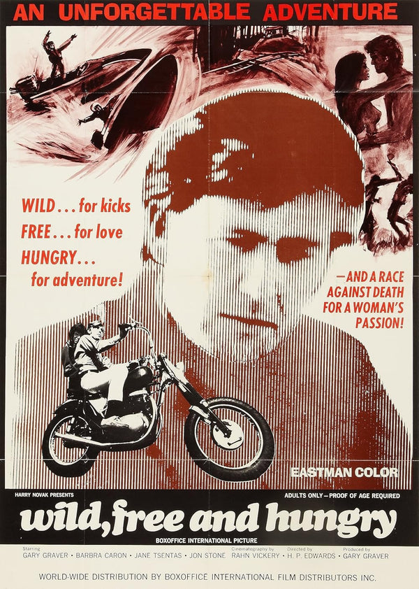 Wild Free and Hungry (1969) Action Drama Movie Poster Movie Poster | Film Wall Art Print