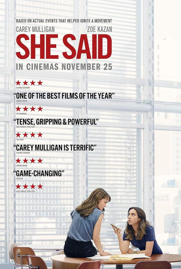 She Said (2022) - Crime, Drama, History Movie Poster Movie Poster | Film Wall Art Print