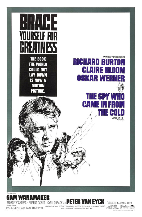 The Spy Who Came in from the Cold (1965) Drama Thriller Poster Movie Poster | Film Wall Art Print