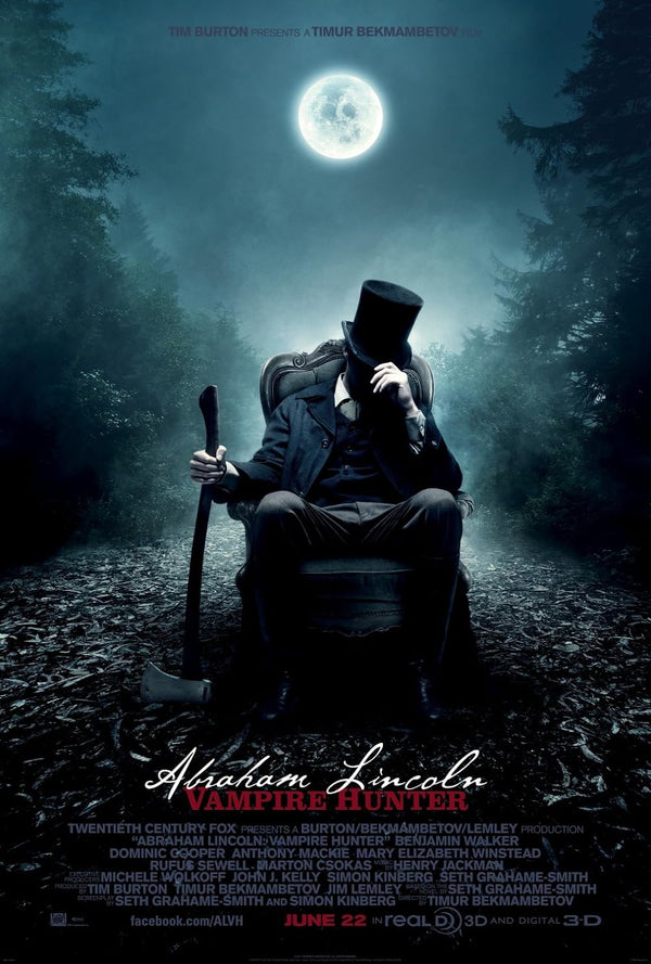 Abraham Lincoln: Vampire Hunter (2012) Action Fantasy Horror Movie Poster Movie Poster | Film Wall Art Print