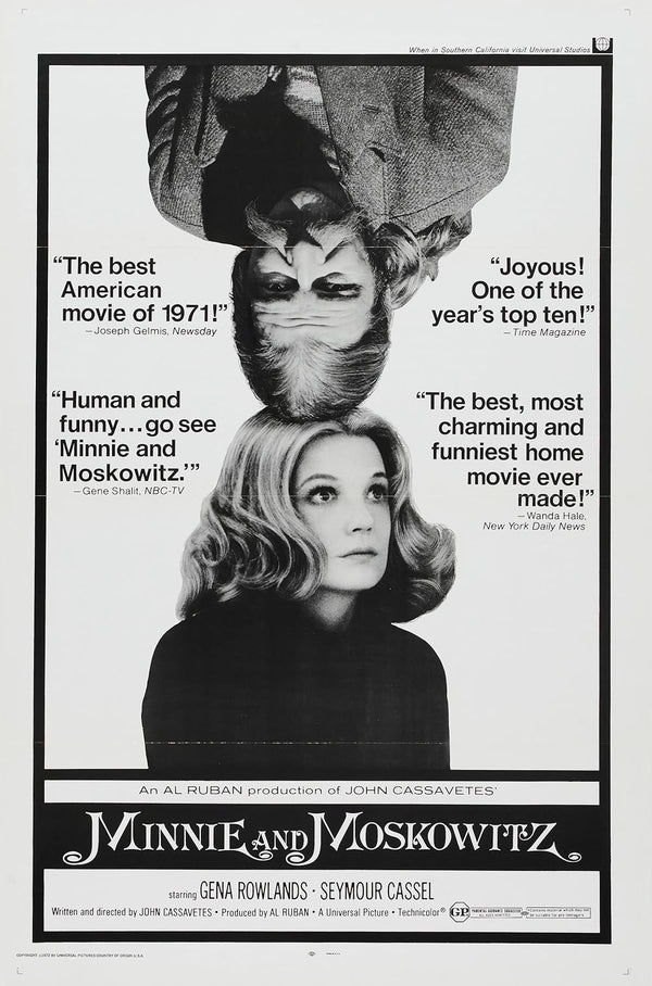 Minnie and Moskowitz (1971) - Comedy, Drama, Romance Movie Poster Movie Poster | Film Wall Art Print