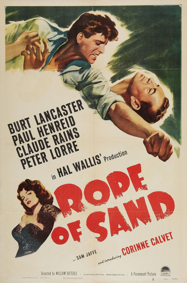 Rope of Sand (1949) – Action Adventure Crime Movie Poster Movie Poster | Film Wall Art Print