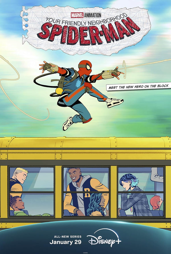 Your Friendly Neighborhood Spider-Man: Animated Action Adventure Series Movie Poster | Film Wall Art Print