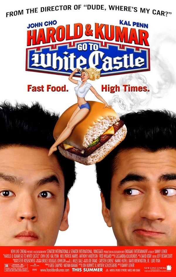 Harold and Kumar Go to White Castle Adventure Comedy (2004) Movie Poster | Film Wall Art Print
