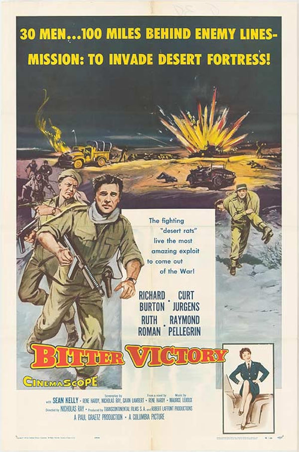 Bitter Victory (1957) - A Gritty War Drama Poster Movie Poster | Film Wall Art Print
