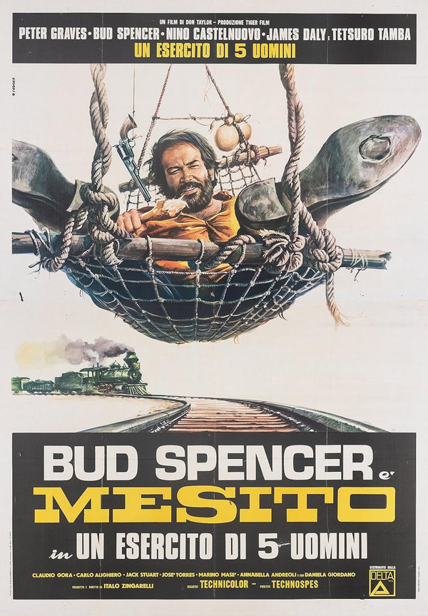 Five Man Army (1969) – Action Adventure Drama Movie Poster Movie Poster | Film Wall Art Print