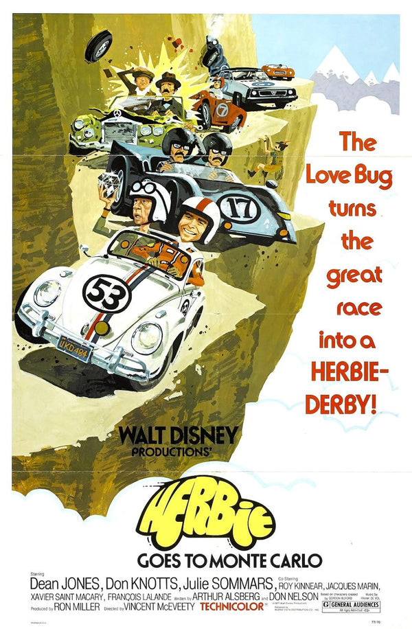 Herbie Goes to Monte Carlo (1977) Action, Adventure, Comedy Poster Movie Poster | Film Wall Art Print