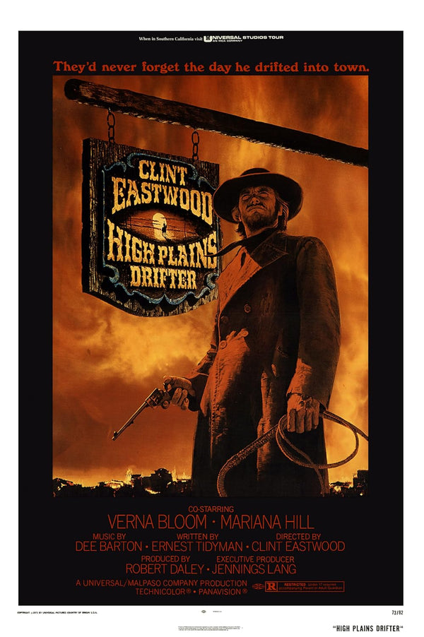 High Plains Drifter Movie Poster - Classic Western Art Print Movie Poster | Film Wall Art Print
