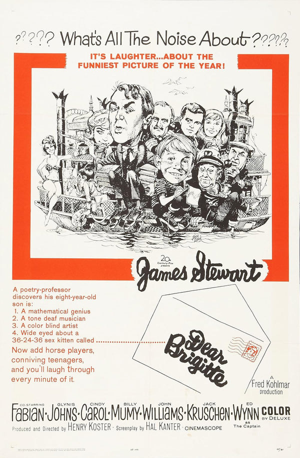 Dear Brigitte (1965) - Heartwarming Family Comedy Classic Movie Poster | Film Wall Art Print