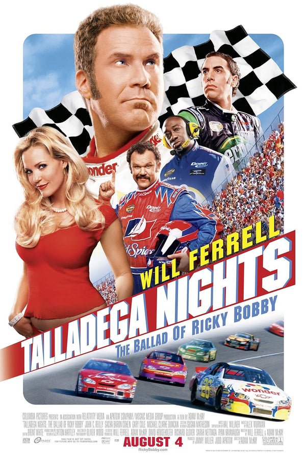 Talladega Nights: The Ballad of Ricky Bobby Movie Poster Movie Poster | Film Wall Art Print