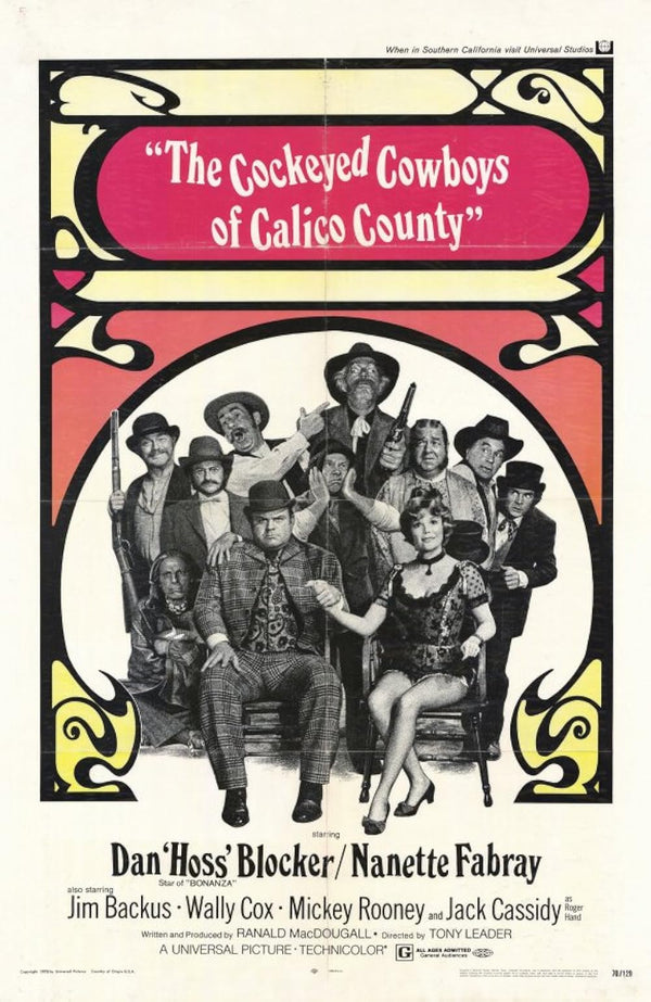 Cockeyed Cowboys of Calico County (1970) - Hilarious Western Comedy Movie Poster | Film Wall Art Print