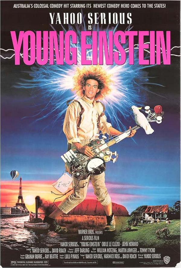 Young Einstein (1988) – Classic Comedy Movie Poster Movie Poster | Film Wall Art Print