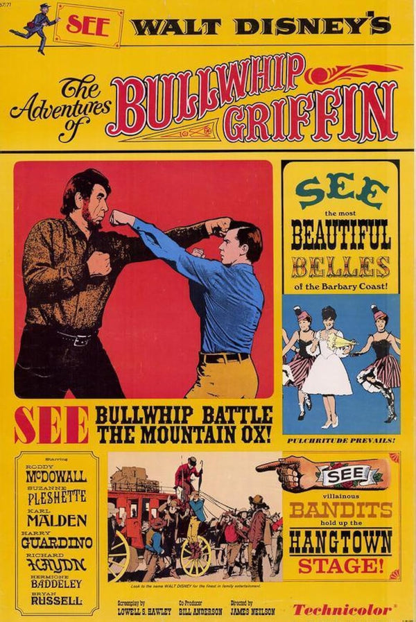 Bullwhip Griffin (1967) Action Adventure Comedy Movie Poster Movie Poster | Film Wall Art Print
