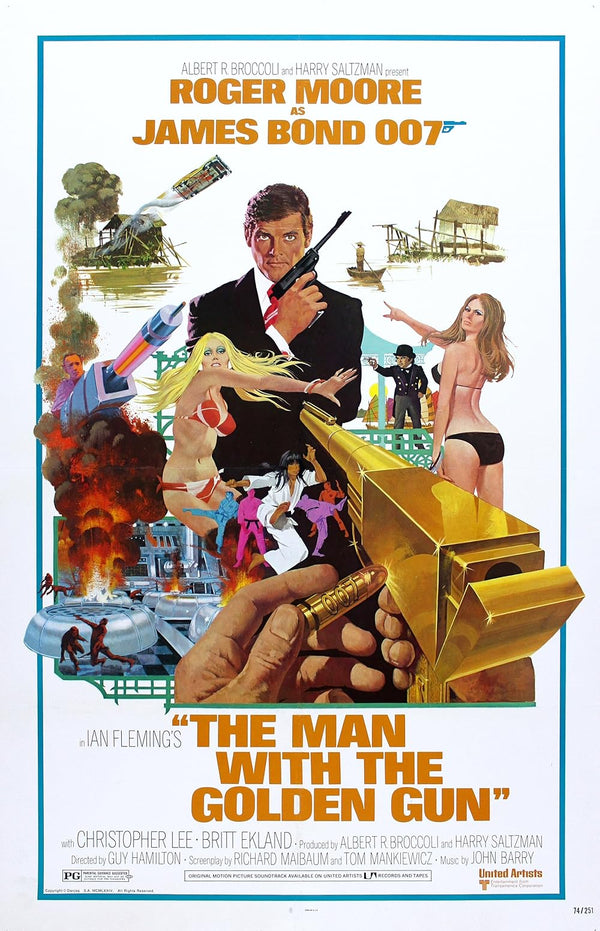 Man With The Golden Gun (1974) – Italian Action Thriller Movie Poster Movie Poster | Film Wall Art Print
