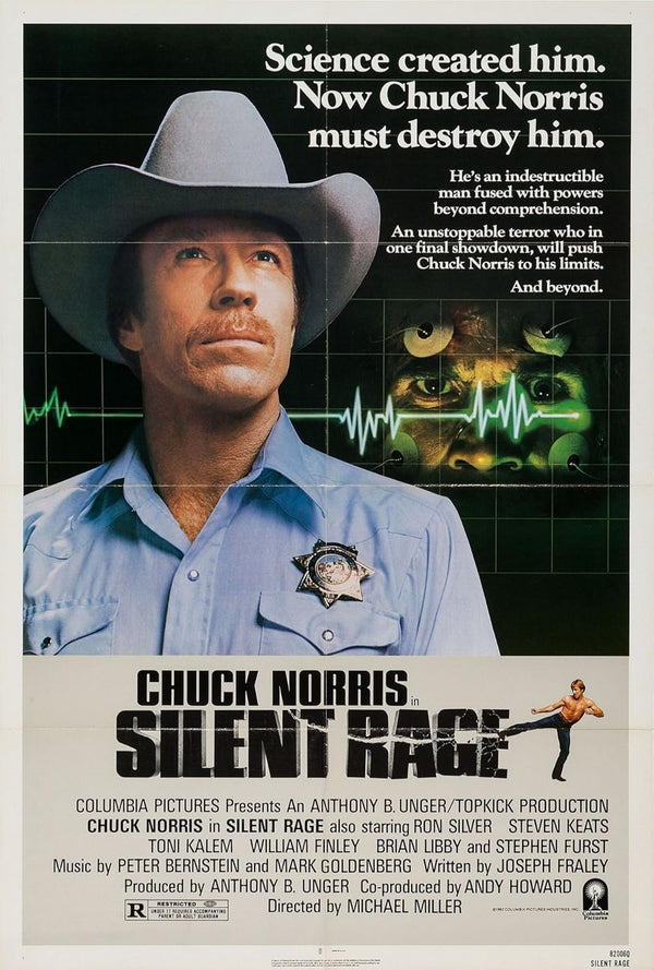 Silent Rage (1982) - Action Crime Horror Thriller Poster Movie Poster | Film Wall Art Print