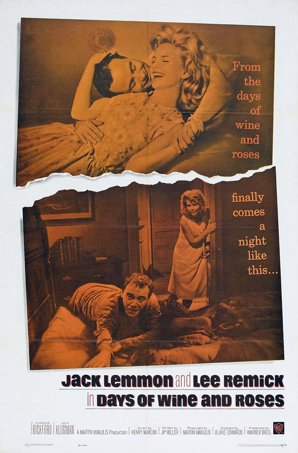 Days Of Wine And Roses (1962) - Drama Classic Movie Poster | Film Wall Art Print