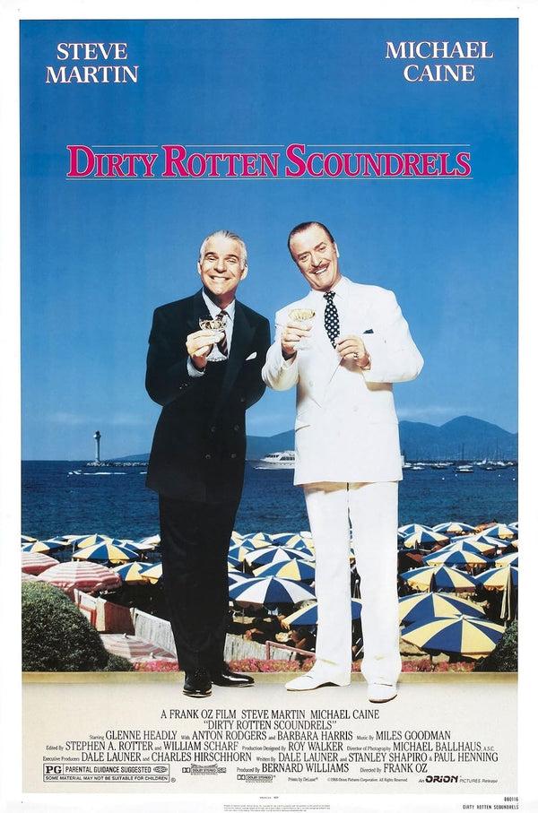 Dirty Rotten Scoundrels (1988) - Comedy Crime Movie Poster Movie Poster | Film Wall Art Print