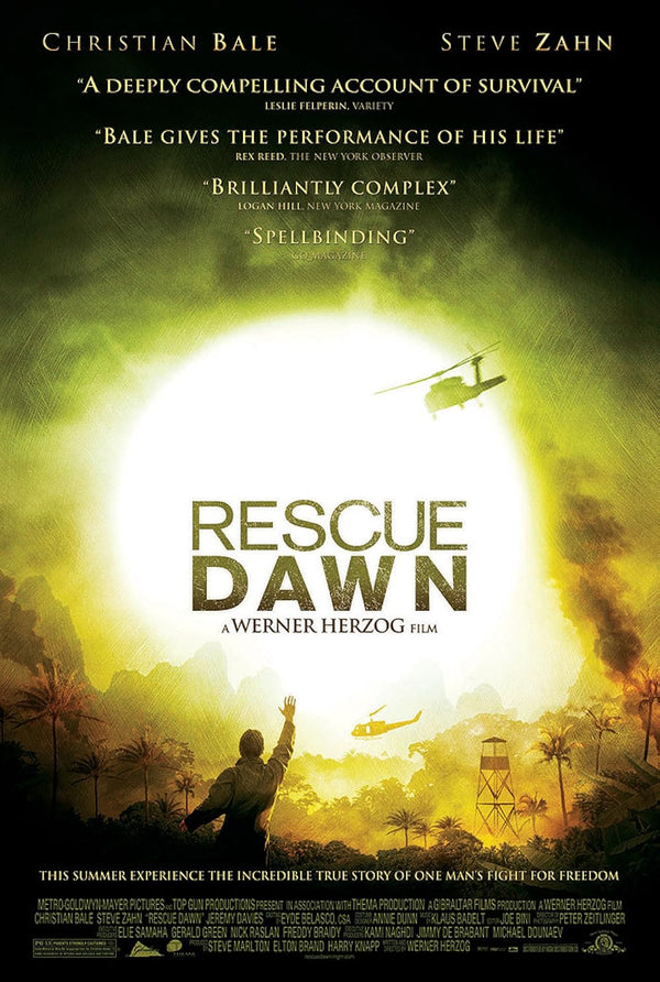 Rescue Dawn (2006) - Adventure, Biography, War Movie Poster Movie Poster | Film Wall Art Print