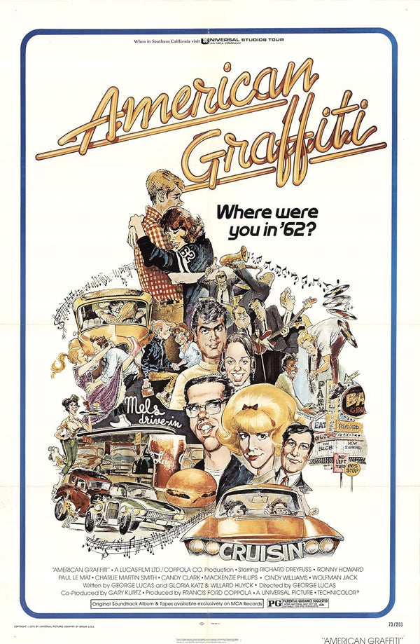 American Graffiti Movie Poster - Classic 1973 Film Art Print Movie Poster | Film Wall Art Print