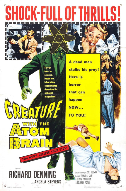 Creature With The Atom Brain (1955) – Crime, Horror, Sci-Fi Classic Movie Poster | Film Wall Art Print