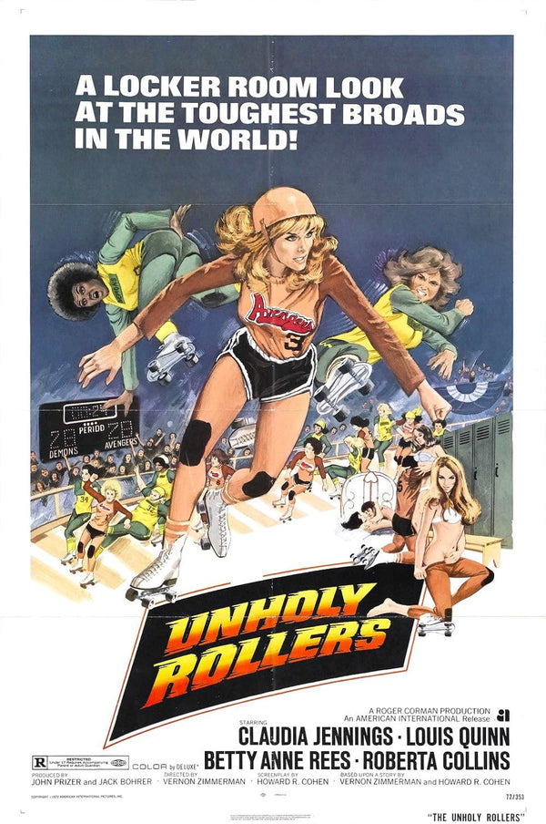 Unholy Rollers (1972) – Action Comedy Drama Classic Movie Poster Movie Poster | Film Wall Art Print