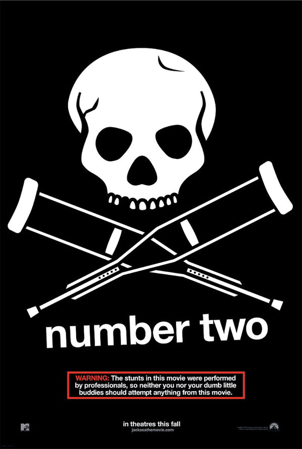 Jackass: Number Two Movie Poster - Official Artwork Movie Poster | Film Wall Art Print