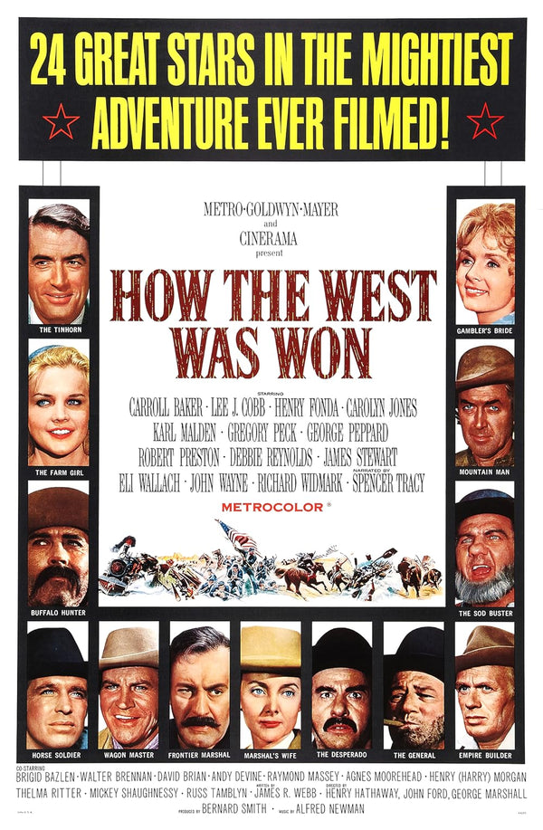 How The West Was Won (1962) - Epic Western Classic Movie Poster | Film Wall Art Print