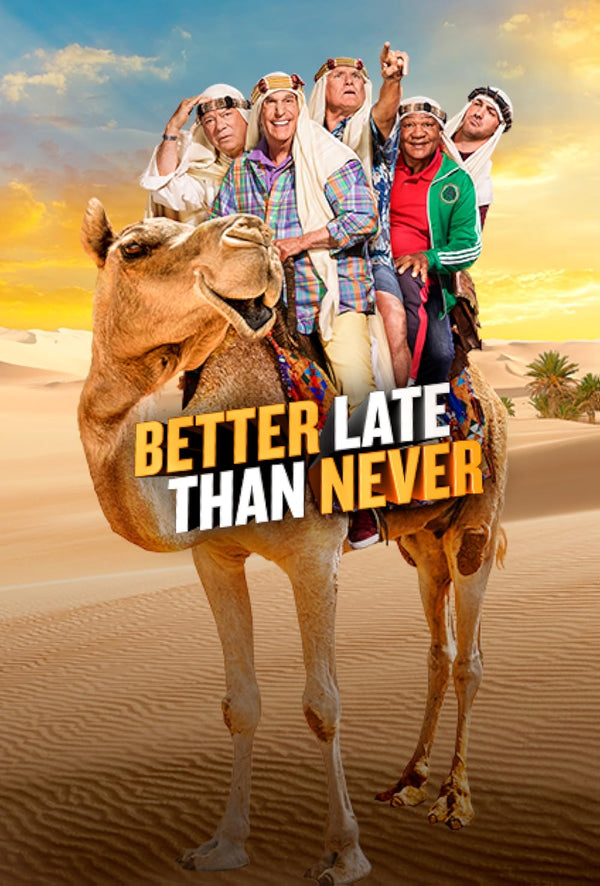 Better Late Than Never: Hilarious Docu-Comedy Adventures Movie Poster | Film Wall Art Print
