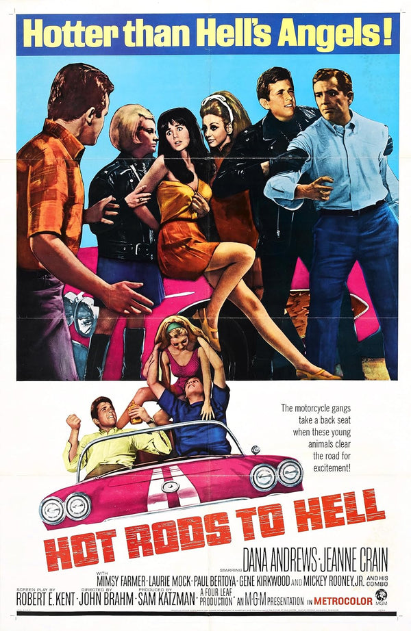 Hot Rods to Hell (1966) – Action-Packed Classic Thriller Movie Poster Movie Poster | Film Wall Art Print