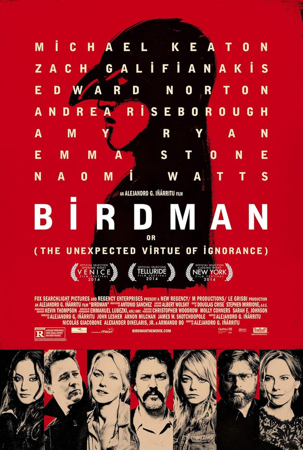 Birdman (2014) - Hilarious Comedy & Emotional Drama Movie Poster Movie Poster | Film Wall Art Print