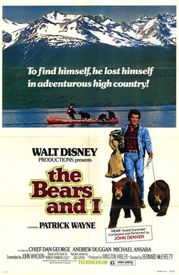 Bears and I (1974) - Heartwarming Family Adventure Drama Movie Poster | Film Wall Art Print